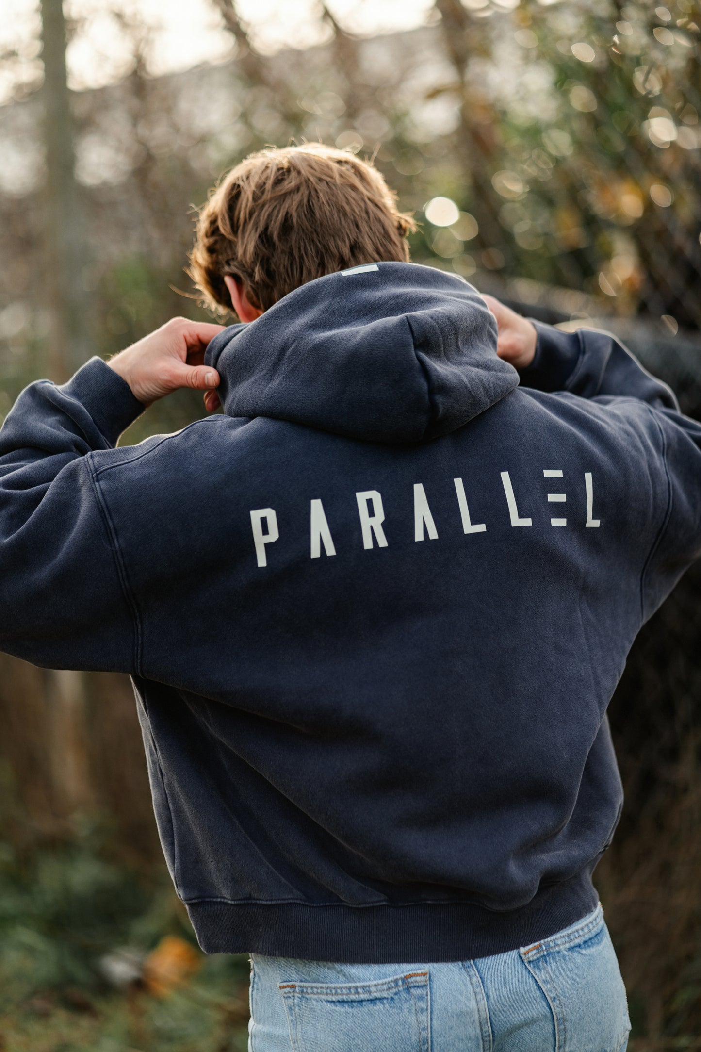 Navy Boxy Hoodie