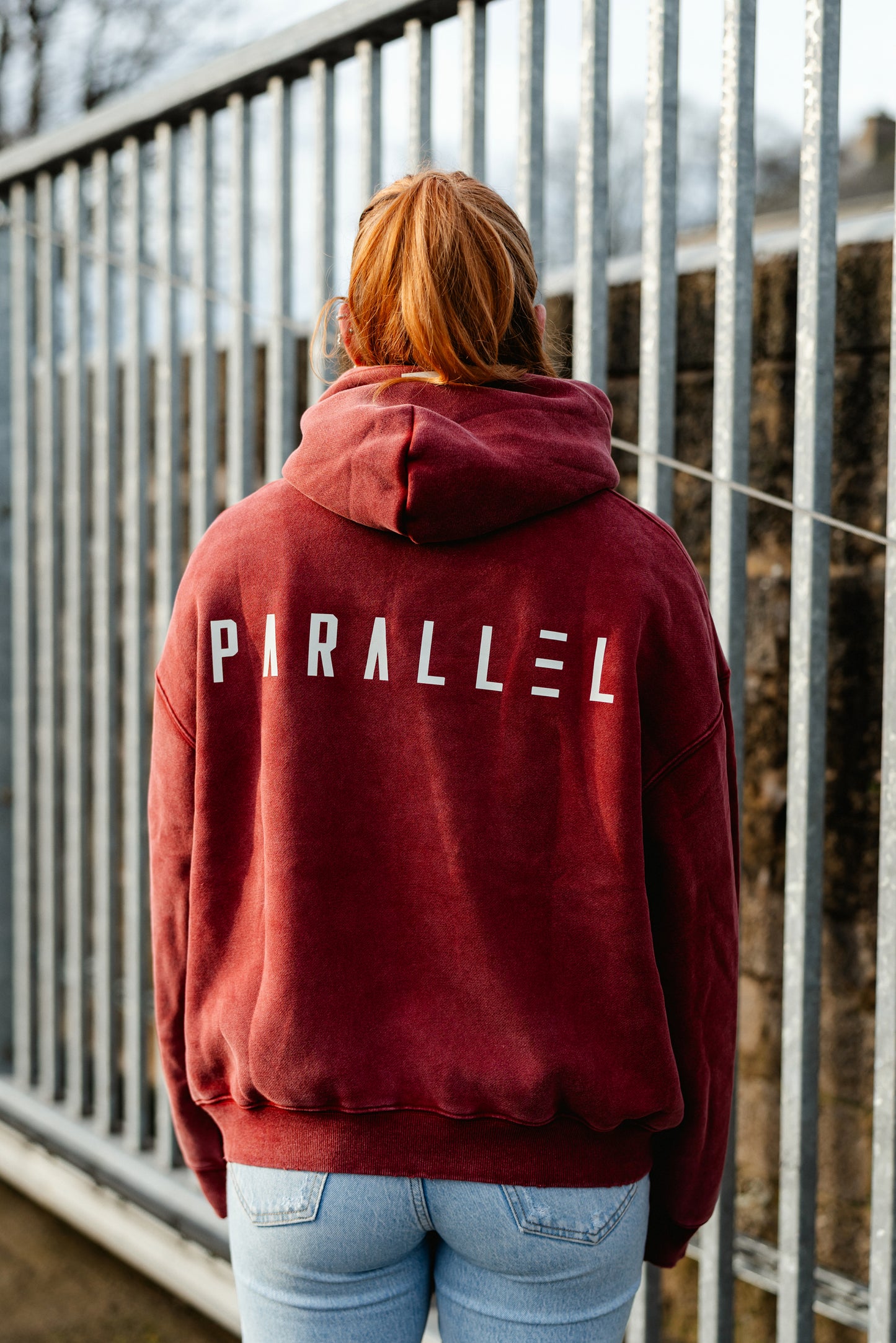 Burgundy Boxy Hoodie