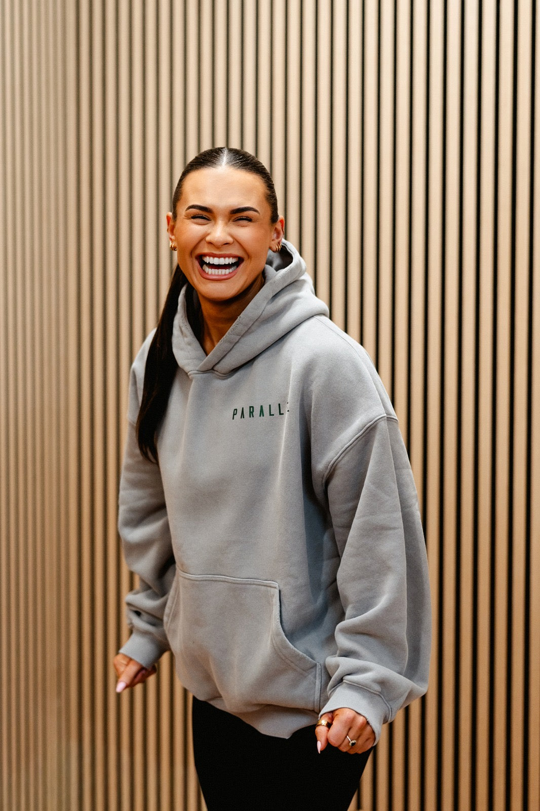 Stone Boxy Hoodie