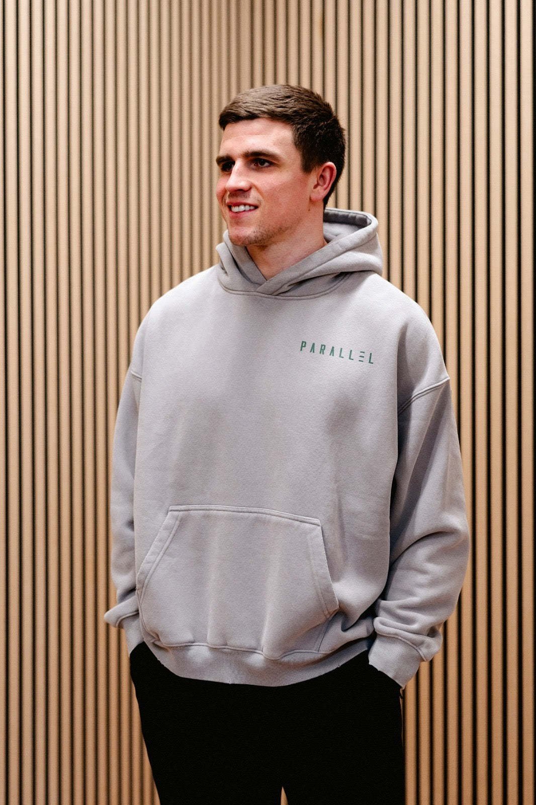 Stone Boxy Hoodie