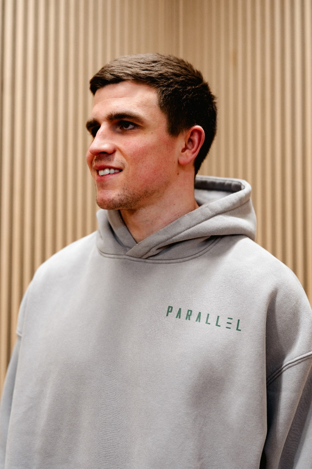Stone Boxy Hoodie