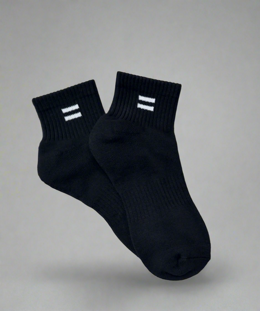 Ankle Socks - Black with White