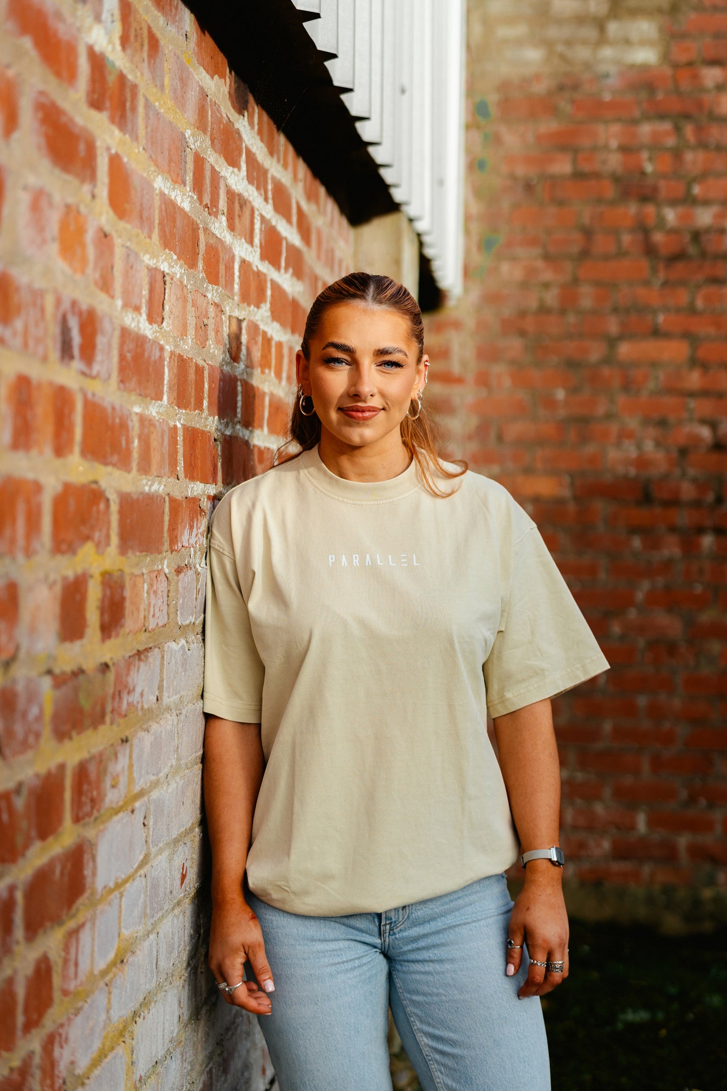 Off White Oversized Acid Wash T-Shirt