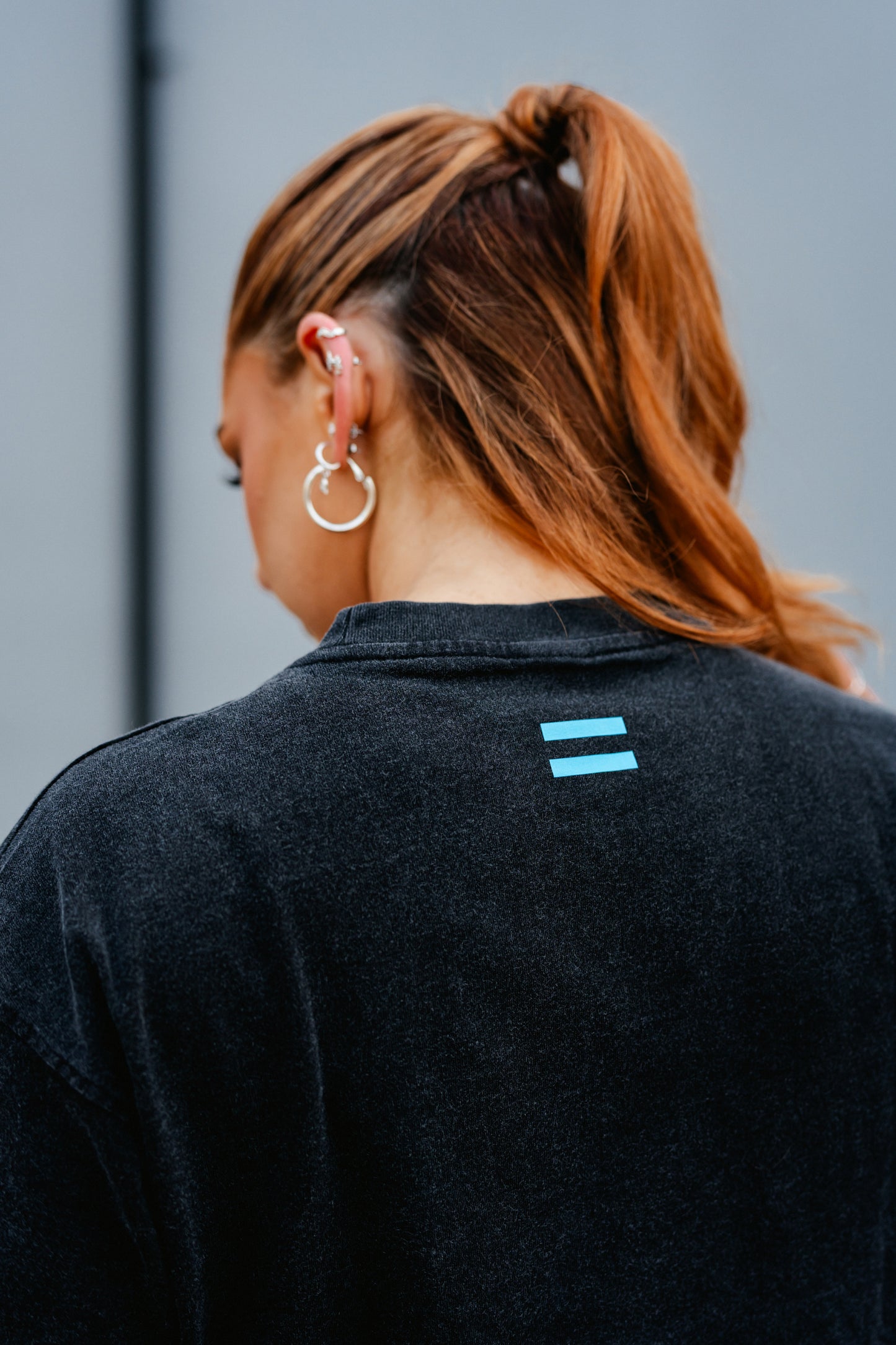 Black Oversized Acid Wash T-Shirt