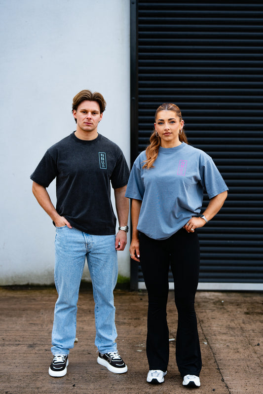 Black Oversized Acid Wash T-Shirt