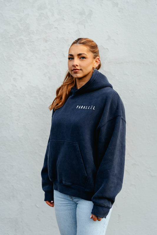Navy Boxy Hoodie