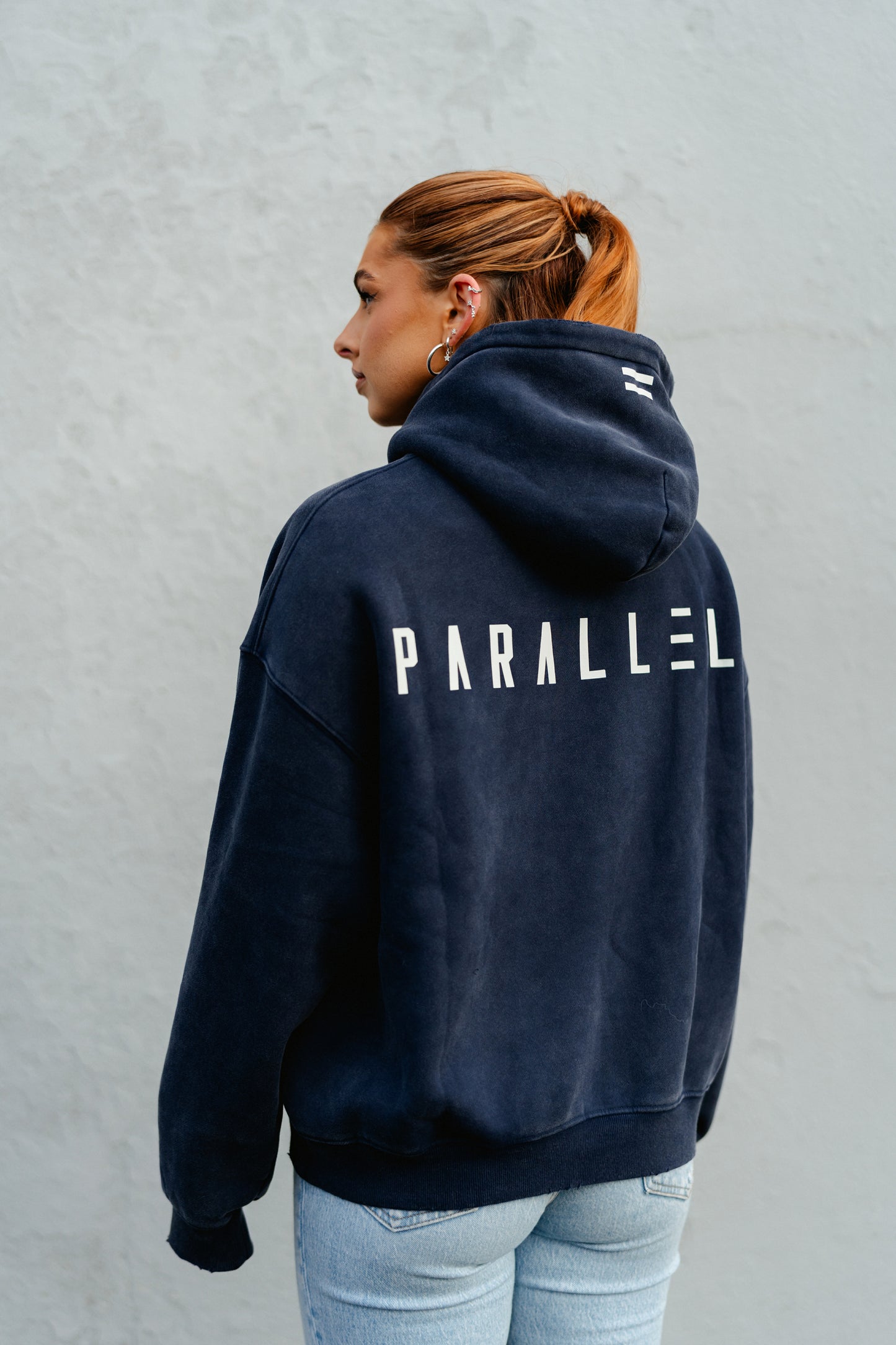 Navy Boxy Hoodie