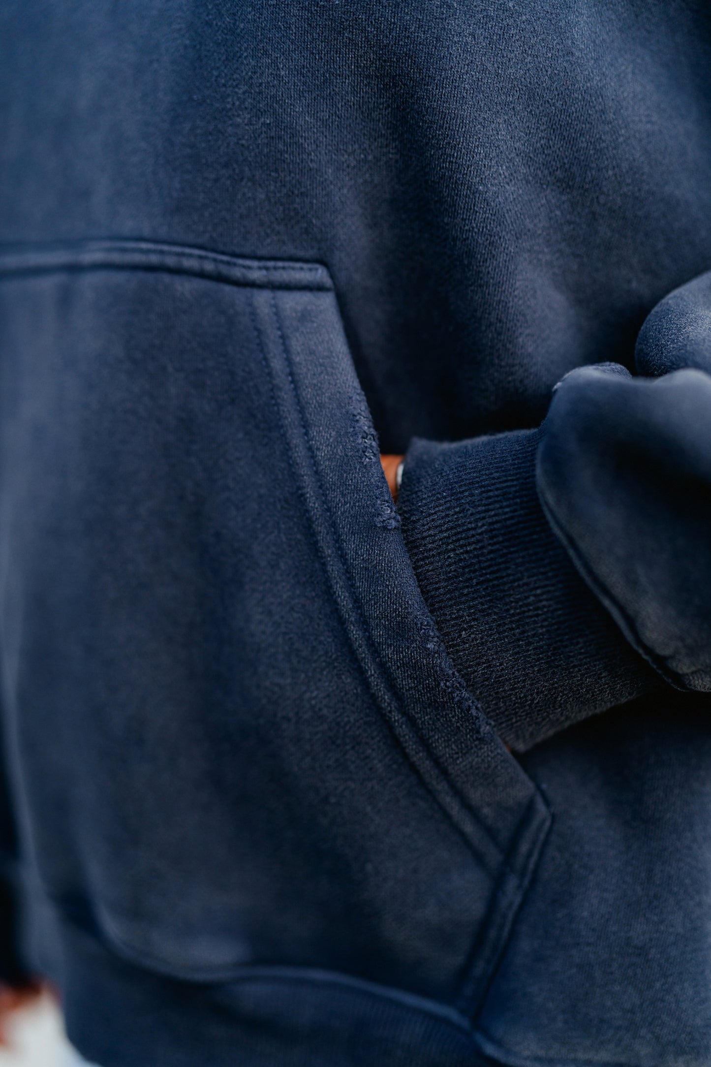 Navy Boxy Hoodie