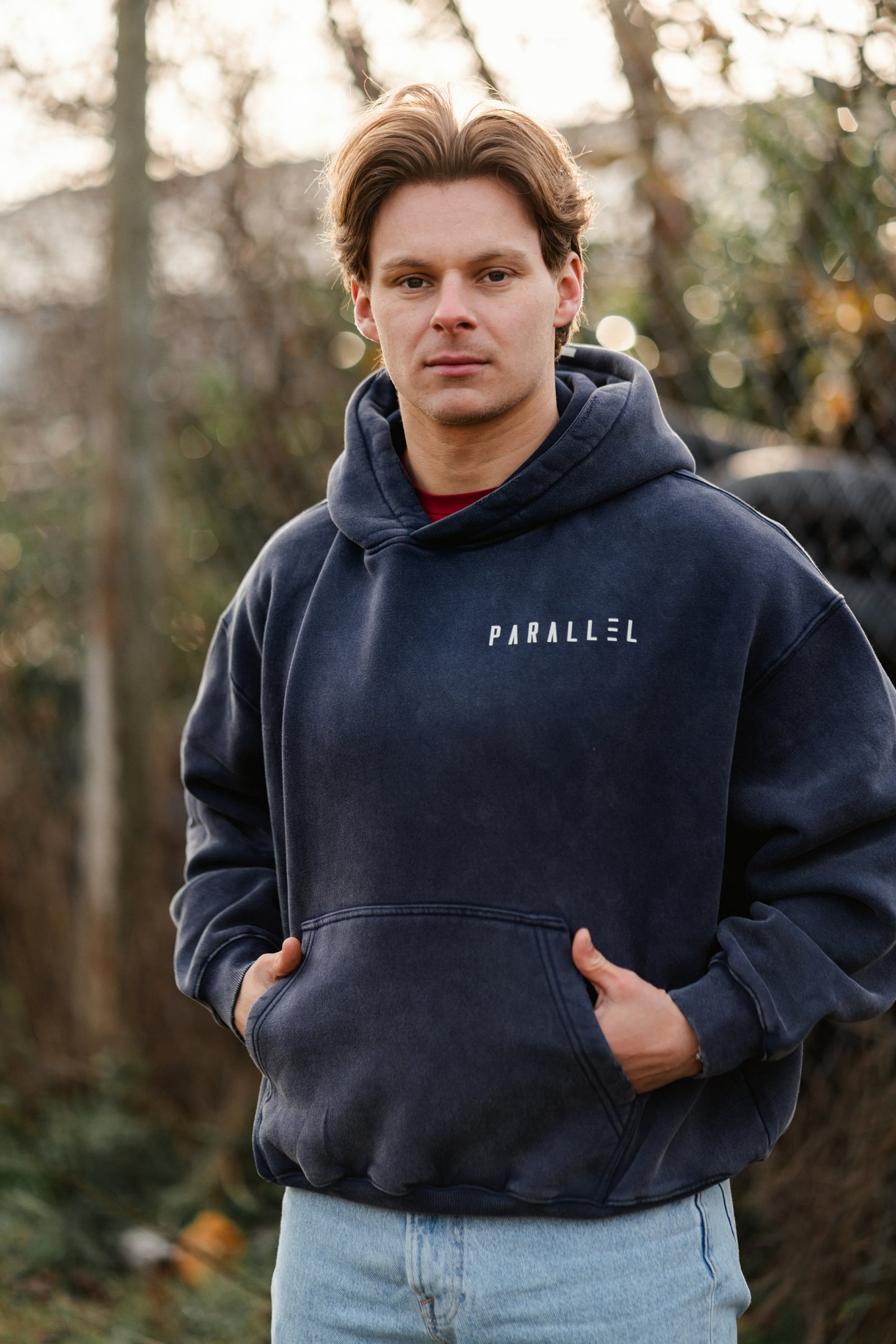 Navy Boxy Hoodie