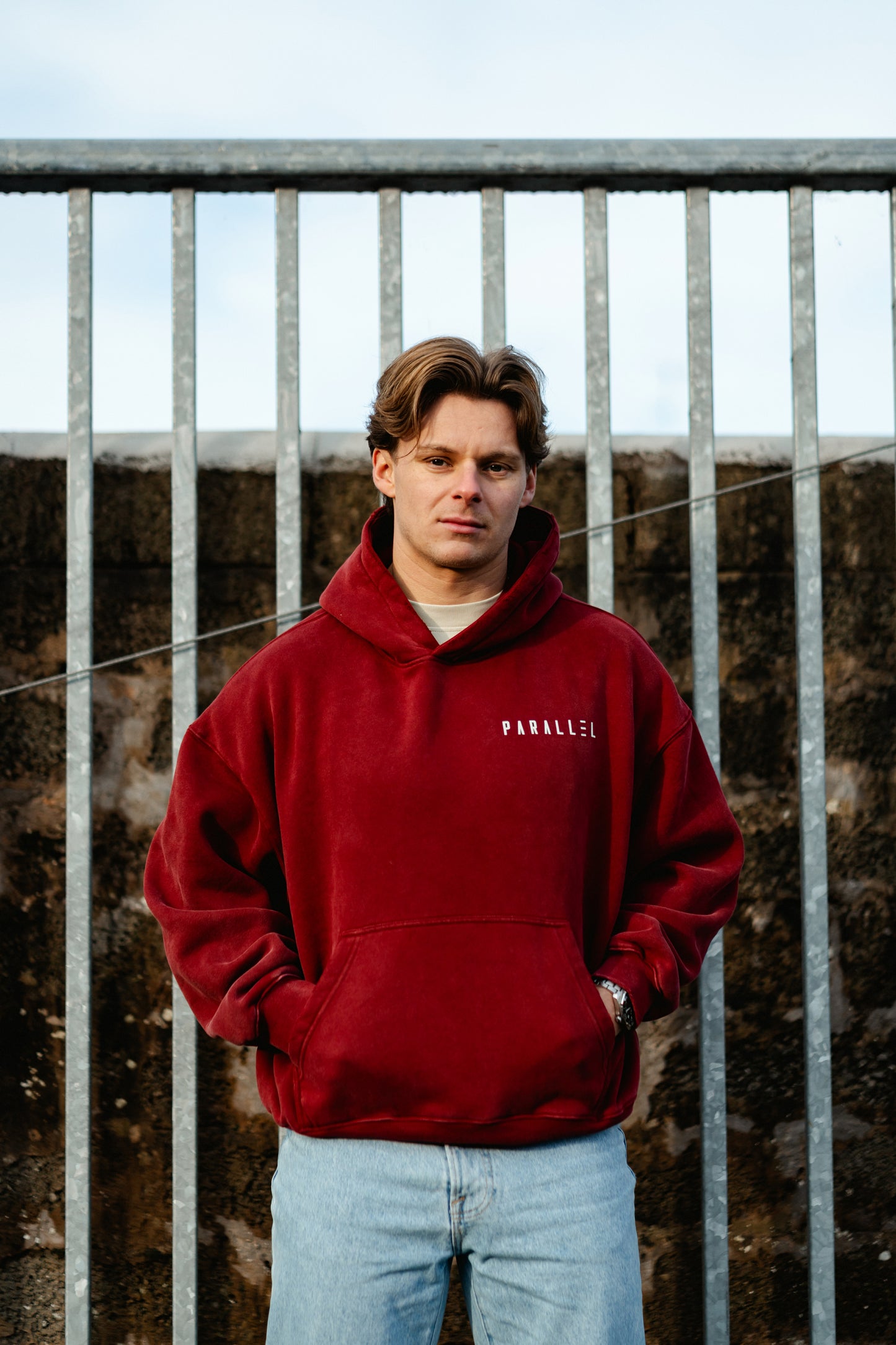 Burgundy Boxy Hoodie