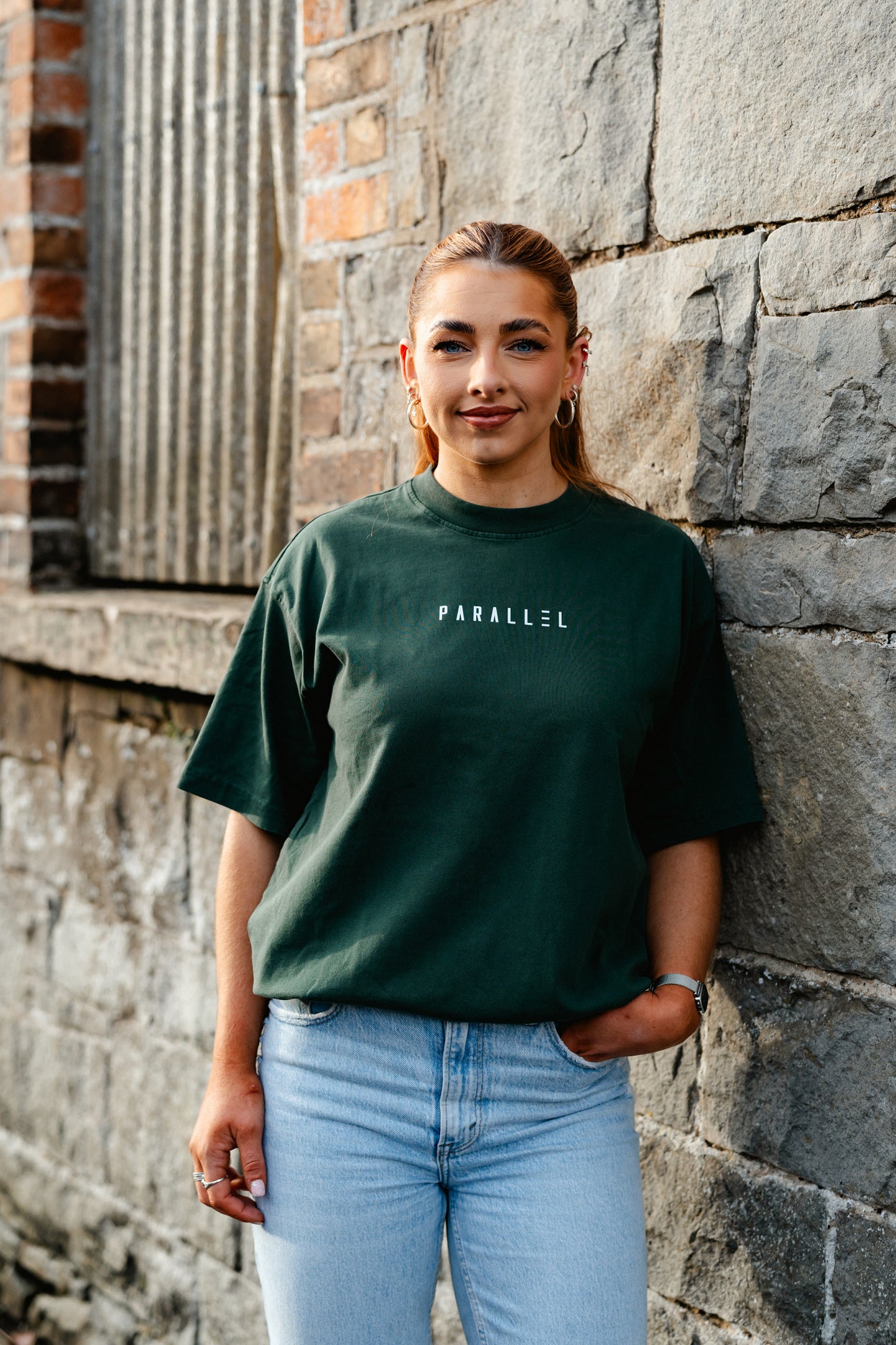 Emerald Green Oversized Acid Wash T-Shirt