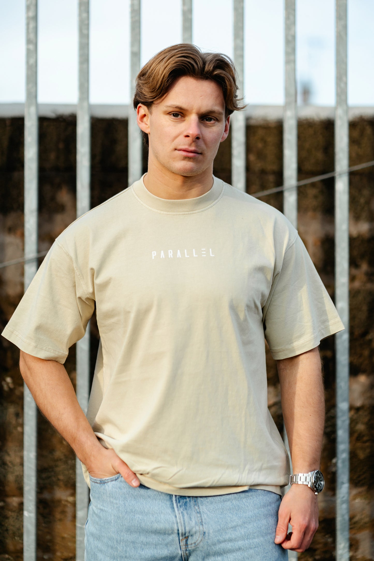 Off White Oversized Acid Wash T-Shirt