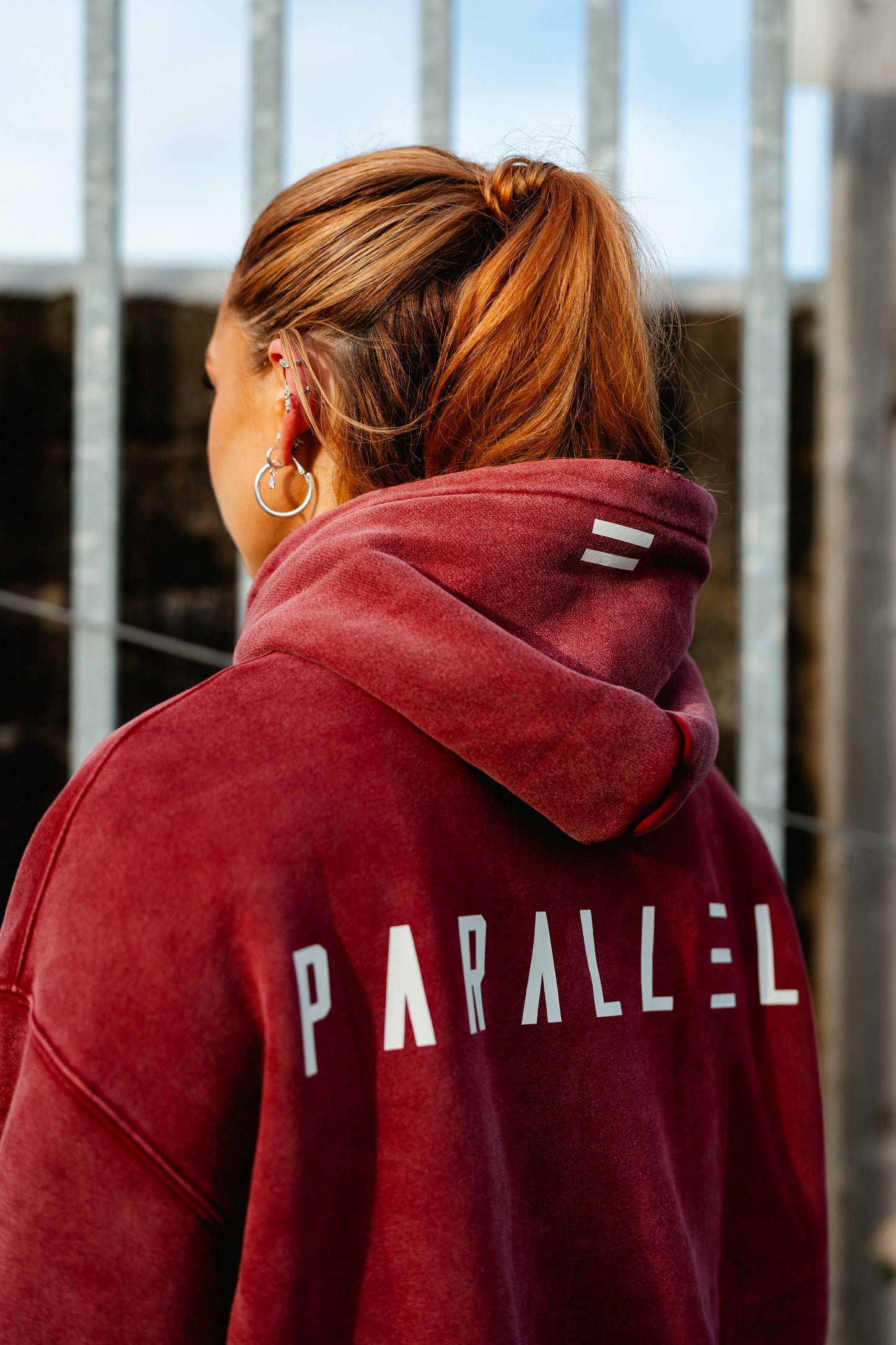 Burgundy Boxy Hoodie